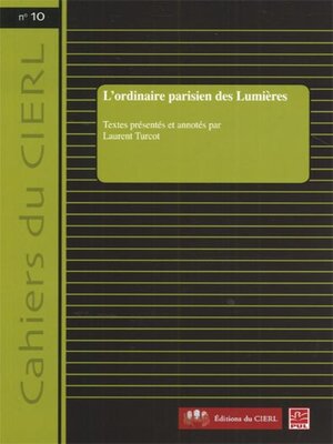 cover image of L'ordinaire parisien des Lumières